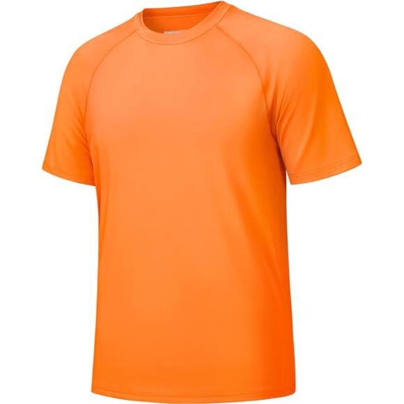 Men's Rashguard Shirts Short Sleeve UPF 50+ Sun Protection SPF Quick Dry Top